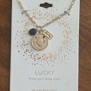 Unwritten Lucky Horseshoe Necklace with Charms $45 retail